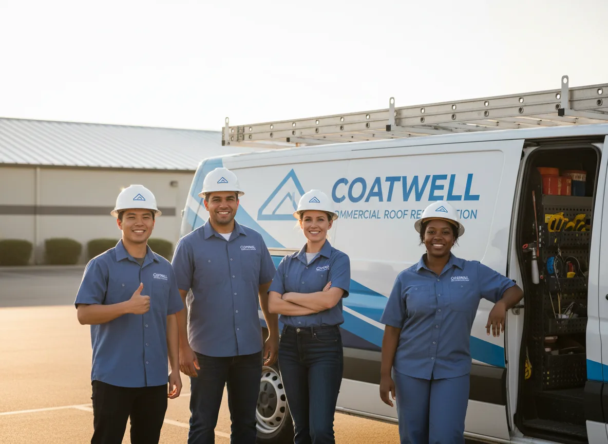 Commercial roof coating company in Dale, WI